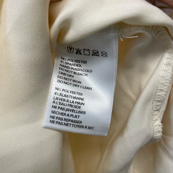 Kimchi Blue Women's Jensen Satin‎ Fluted Maxi Skirt Off White Size Small - Picture 7 of 10